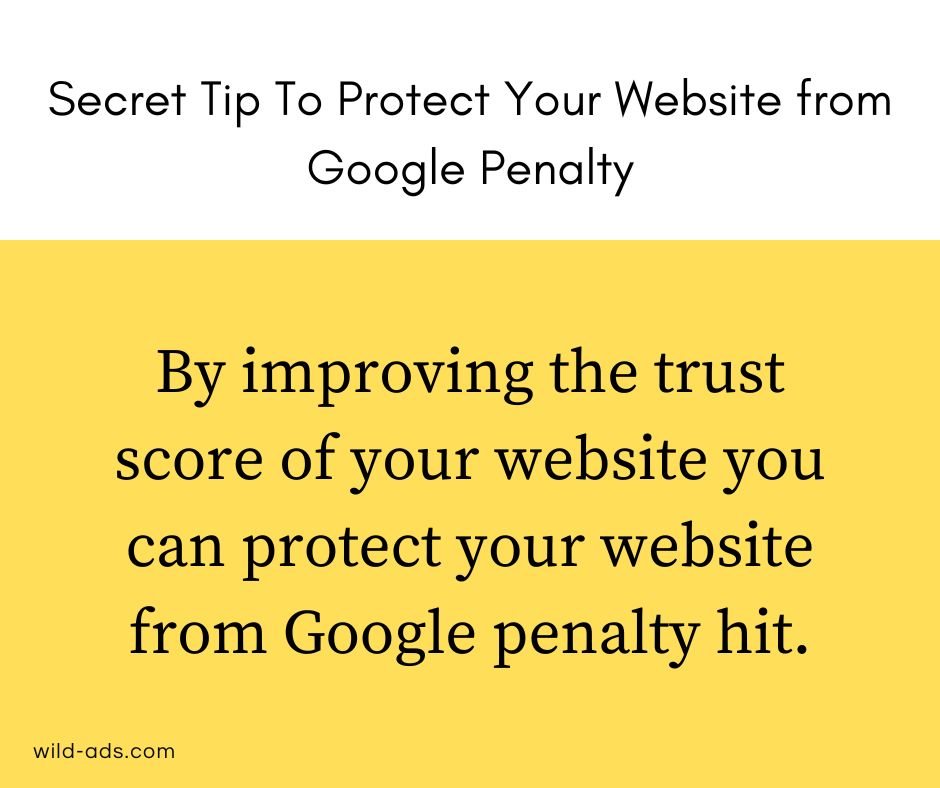 Trust Score Saves Google Penalty